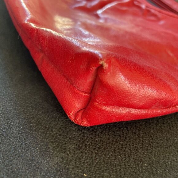 Red Clutch Embroidered Faux Leather Women Pouch Bag Handbag Soft Purse Party - Picture 8 of 12